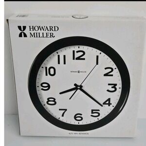 Howard Miller 625485 Kenwick Wall Clock Black/White‎